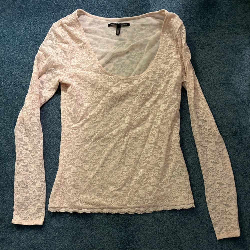 Victoria Secret Long Sleeve Lace Shirt